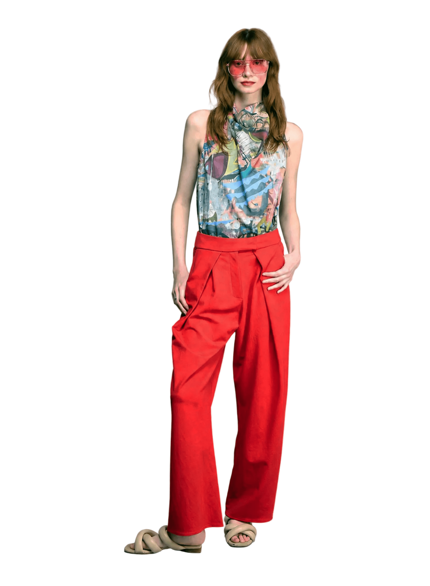 Bandana Top - 'Fight Like a Girl' Print - Meg
