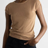 Basic Ribbed Tee - Camel - Meg