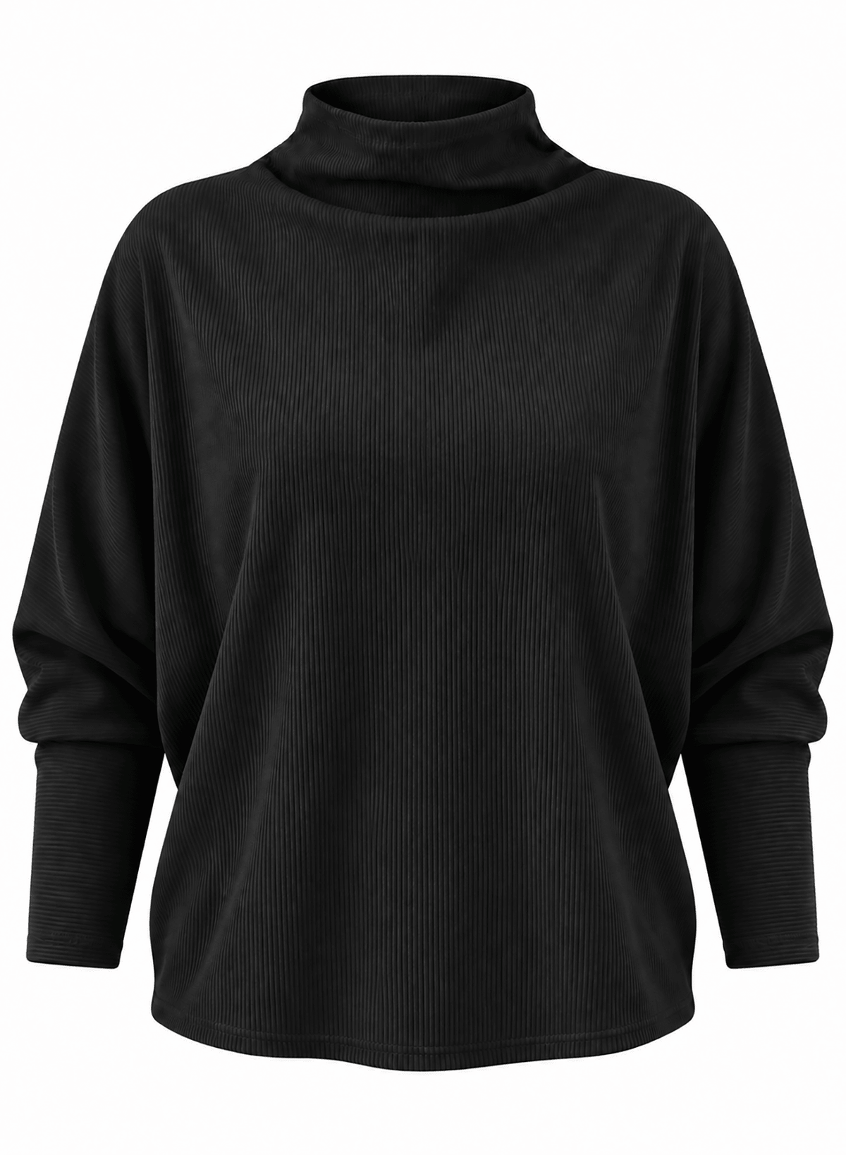 Batwing Skinny Top - Black - Meg