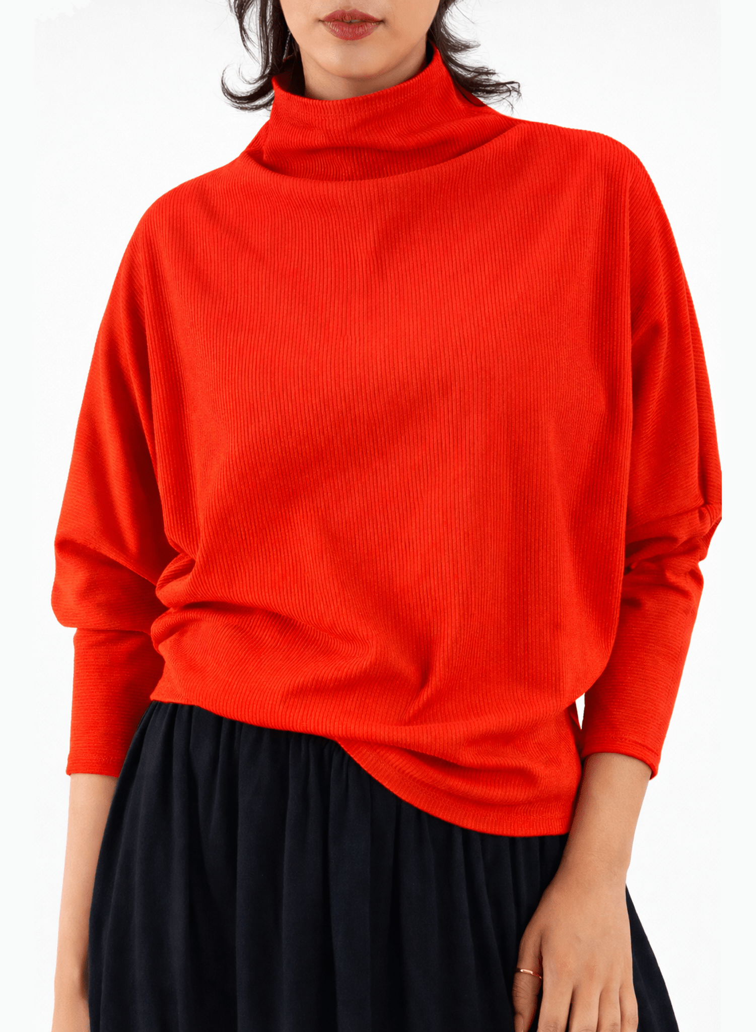Batwing Skinny Top - Scarlet - Meg