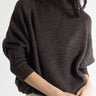 Batwing Turtleneck Sweater - Mocha - Meg