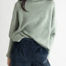 Batwing Turtleneck Sweater - Sage - Meg