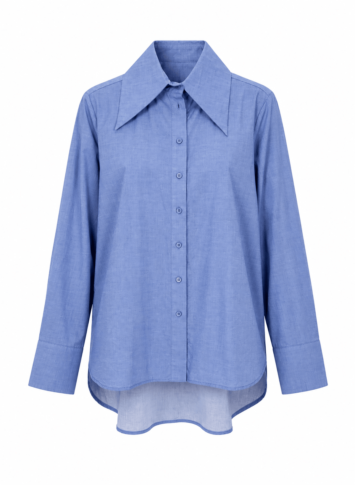Big Collar Shirt - Blue - Meg
