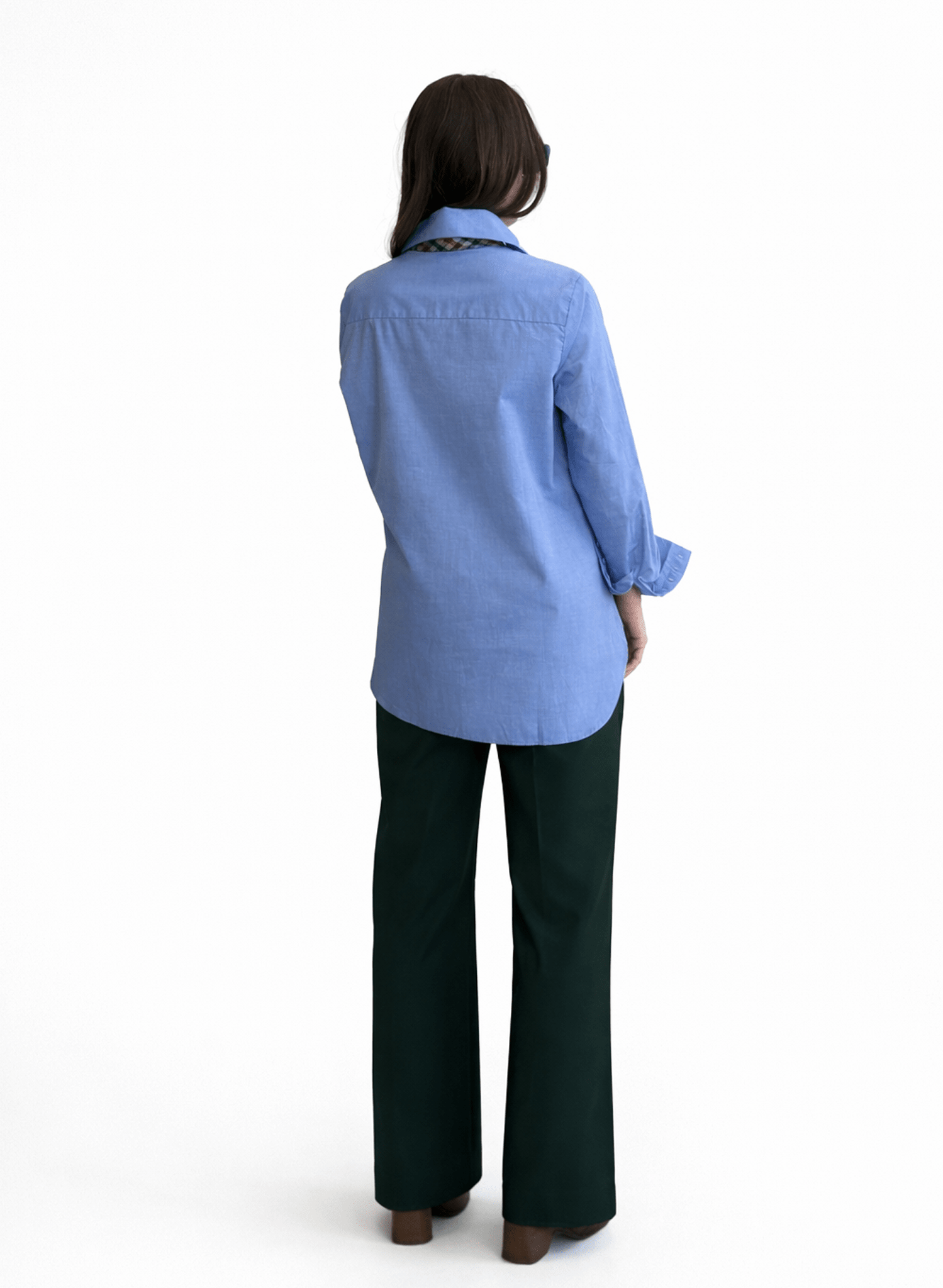 Big Collar Shirt - Blue - Meg