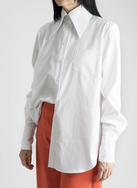 Big Collar Shirt - White - Meg