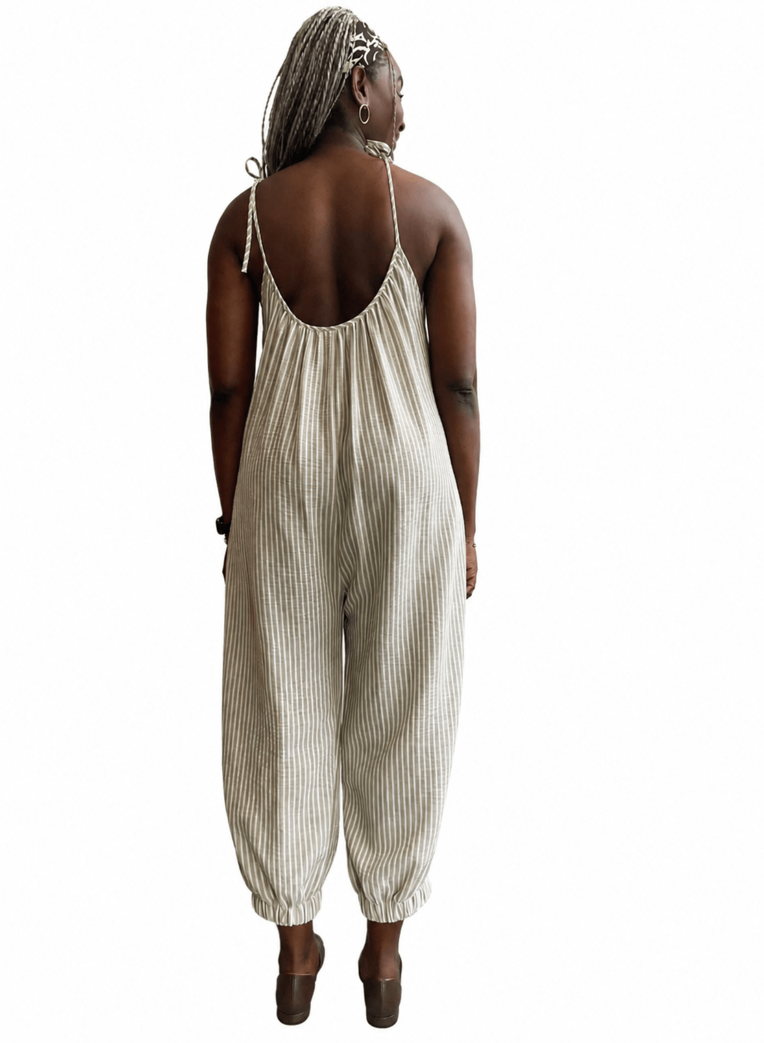 Bloomer Jumpsuit - Green Stripe - Meg