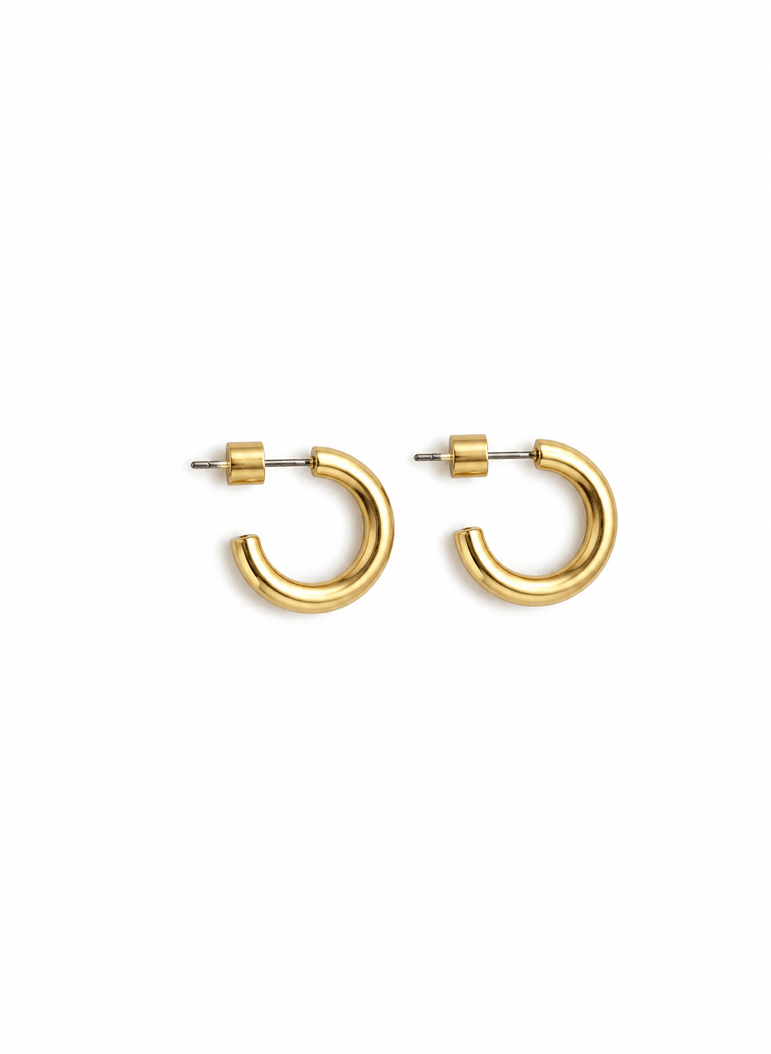 Blue Sky - Chunky Gold Hoops - Meg