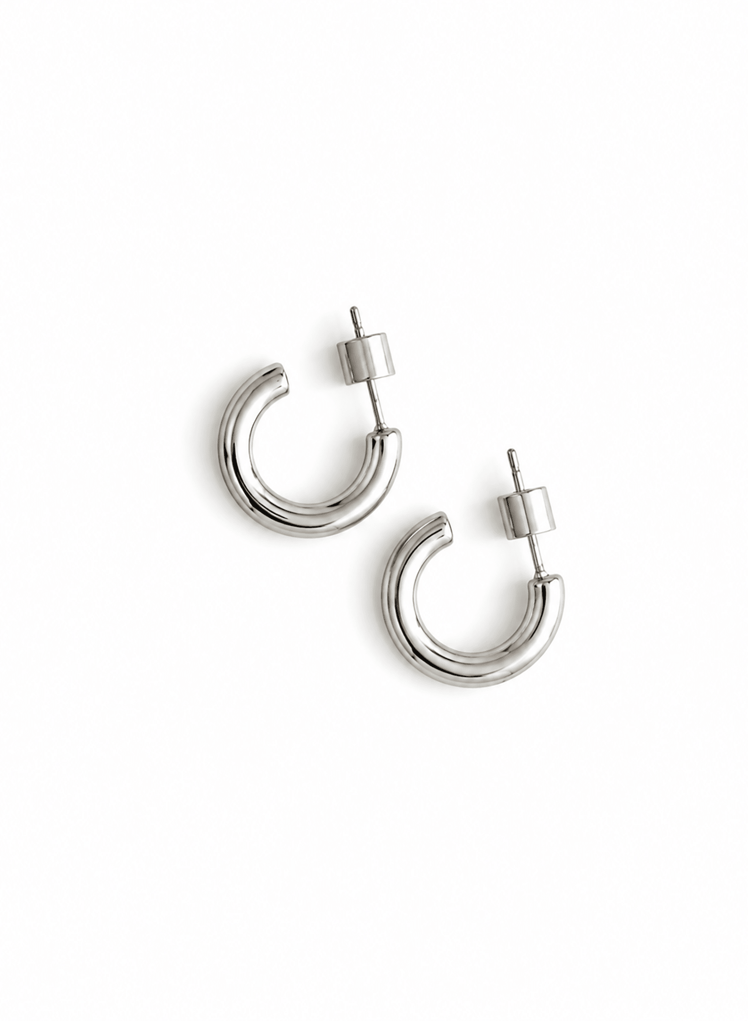 Blue Sky - Chunky Silver Hoops - Meg