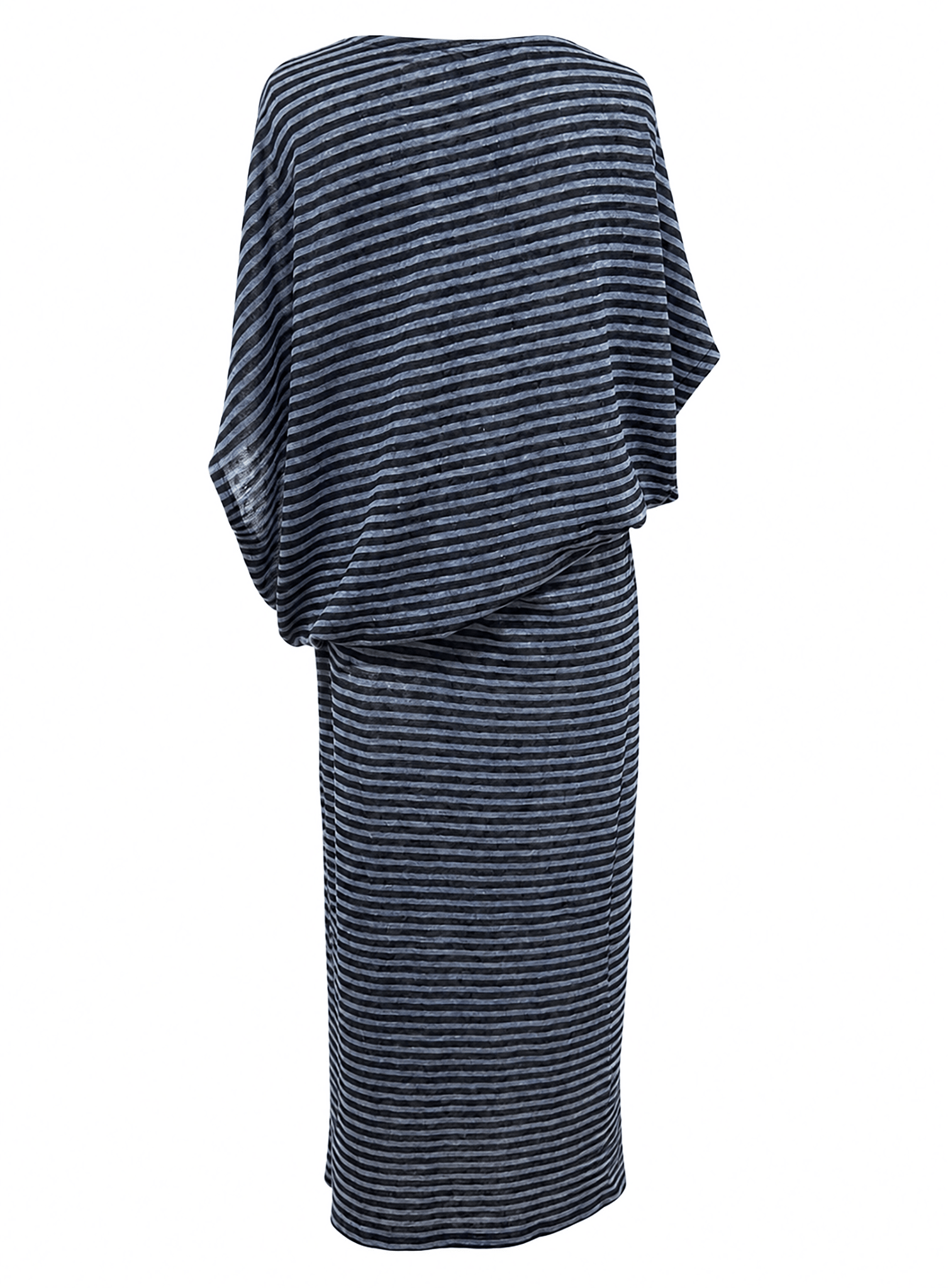 Blu's Gown - Blue & Black Stripe - Meg