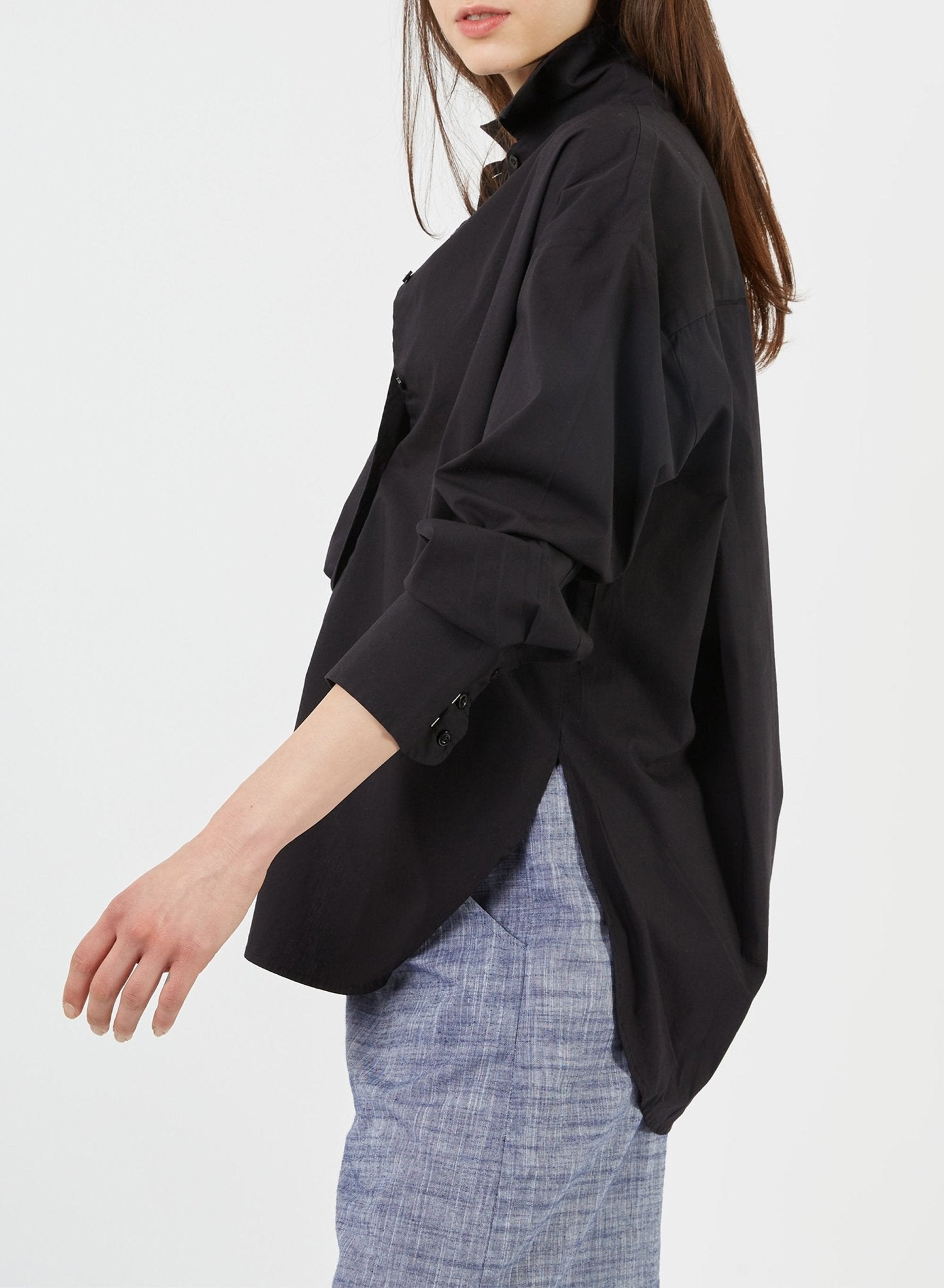 Boyfriend Shirt - Black - Meg