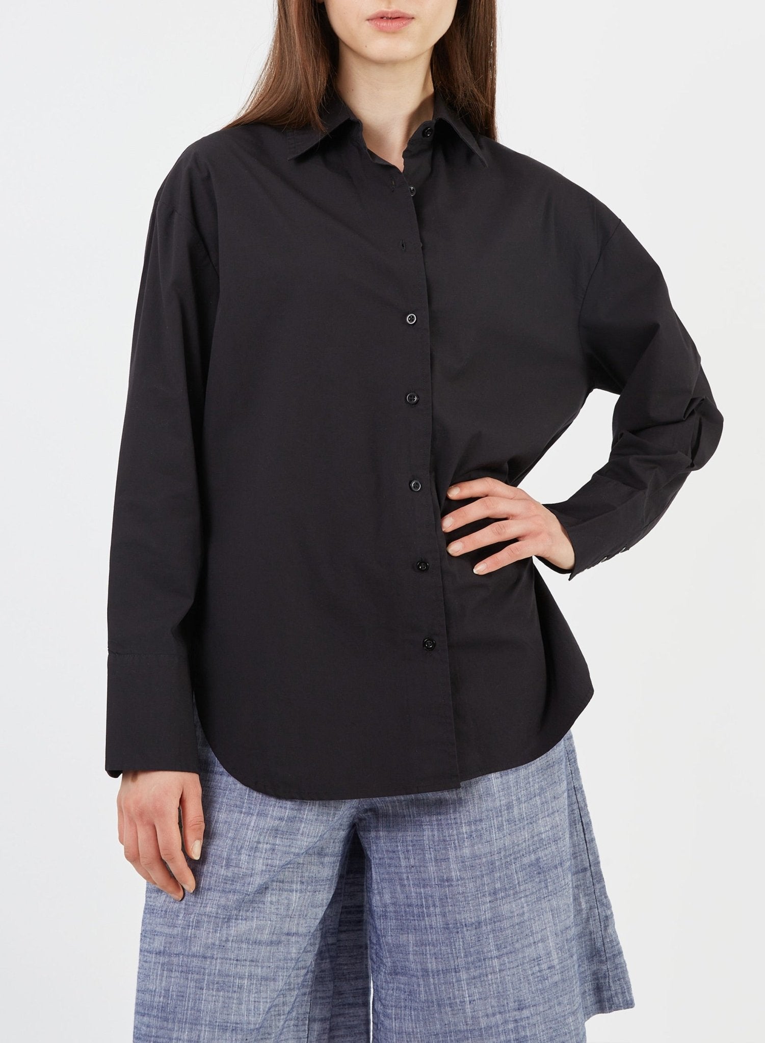 Boyfriend Shirt - Black - Meg