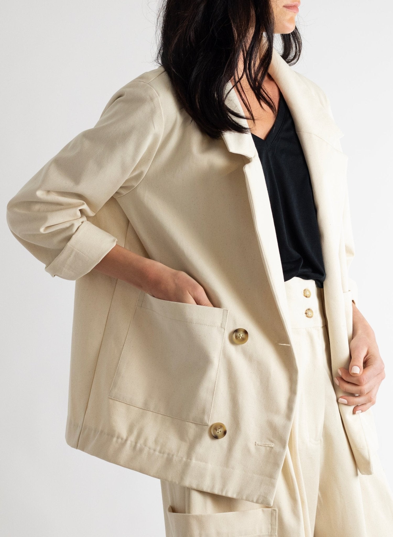 Canvas Blazer - Off White - Meg