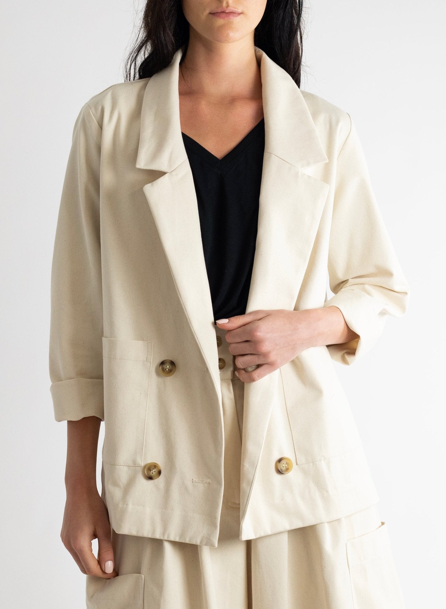 Canvas Blazer - Off White - Meg