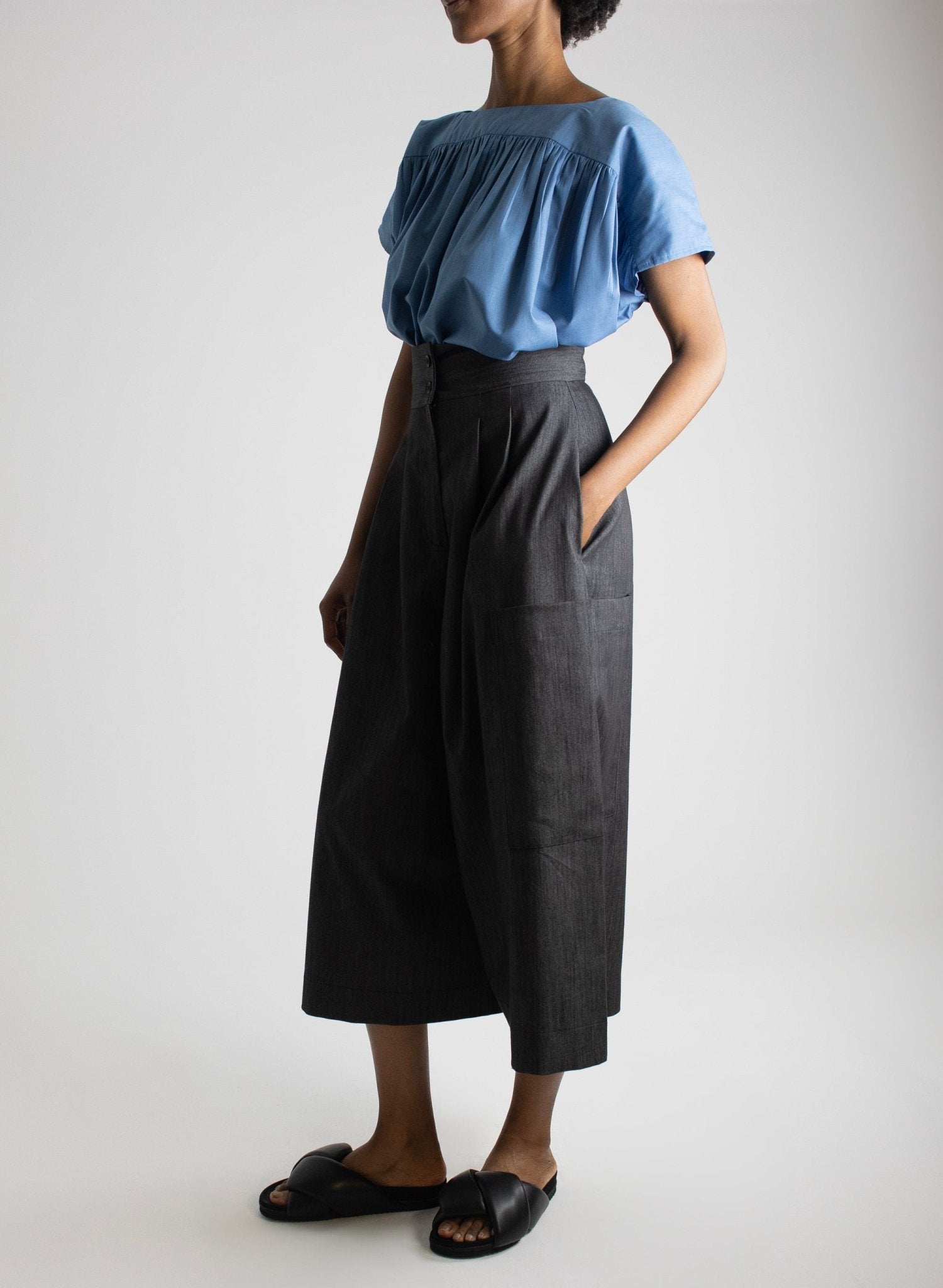 Canvas Culotte - Black Denim - Meg