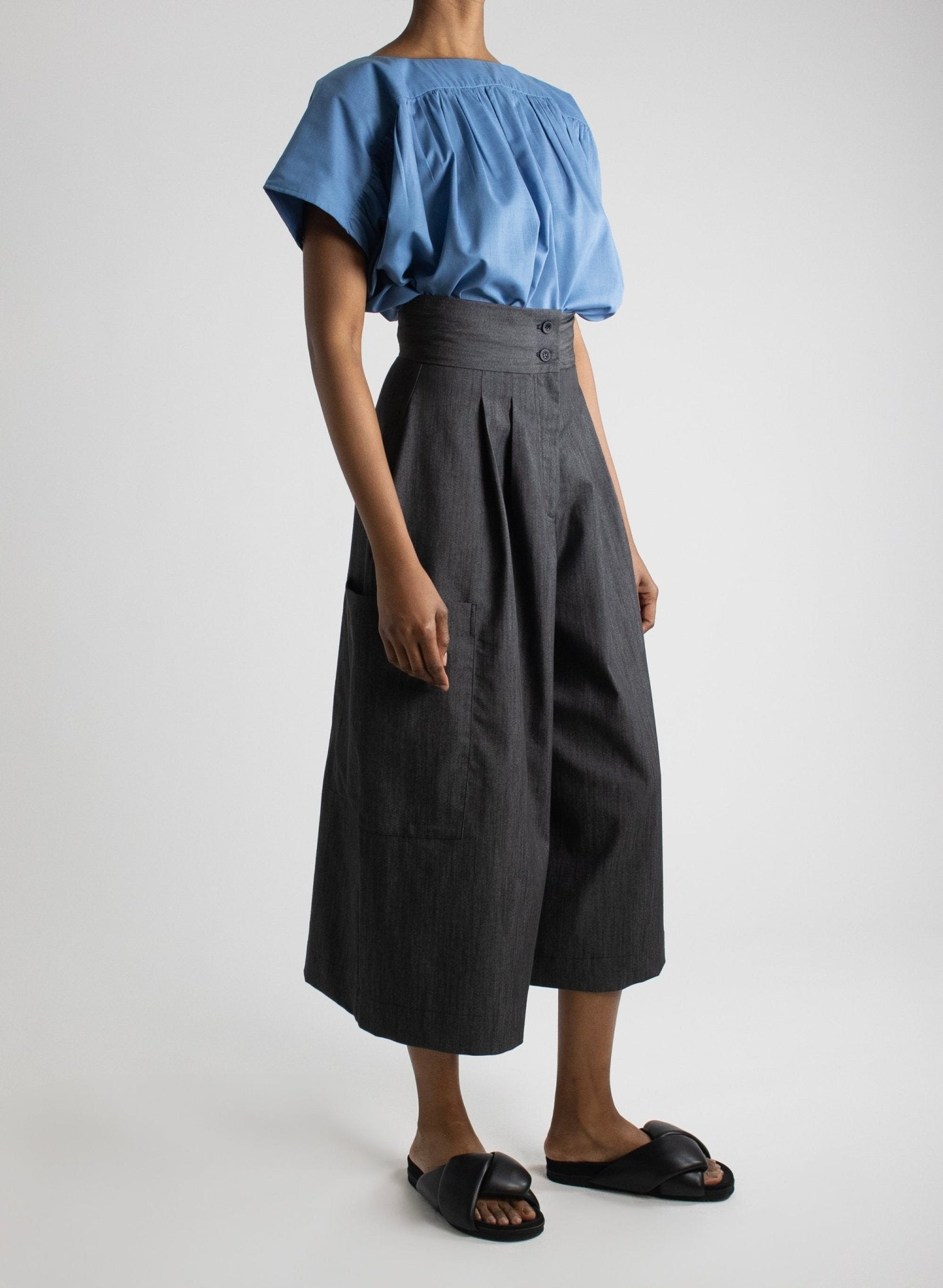 Canvas Culotte - Black Denim - Meg