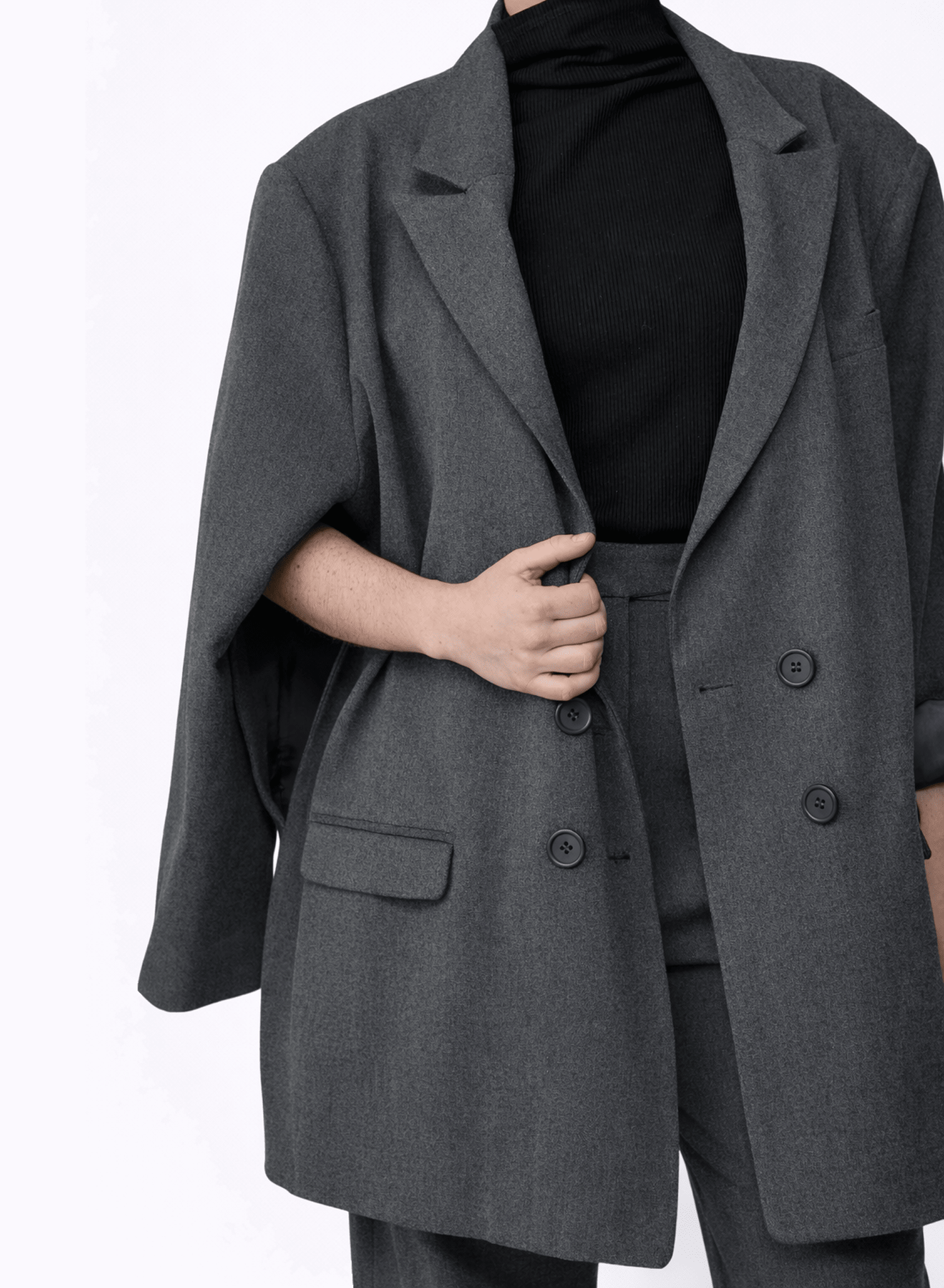 Cape Jacket - Charcoal - Meg