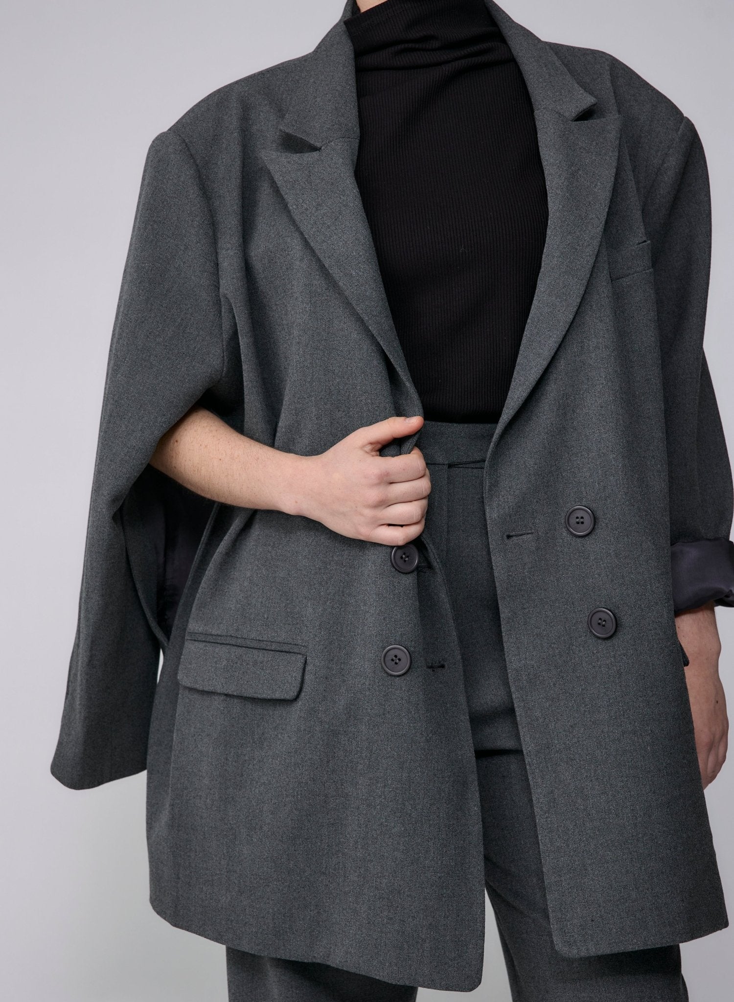 Cape Jacket - Charcoal - Meg