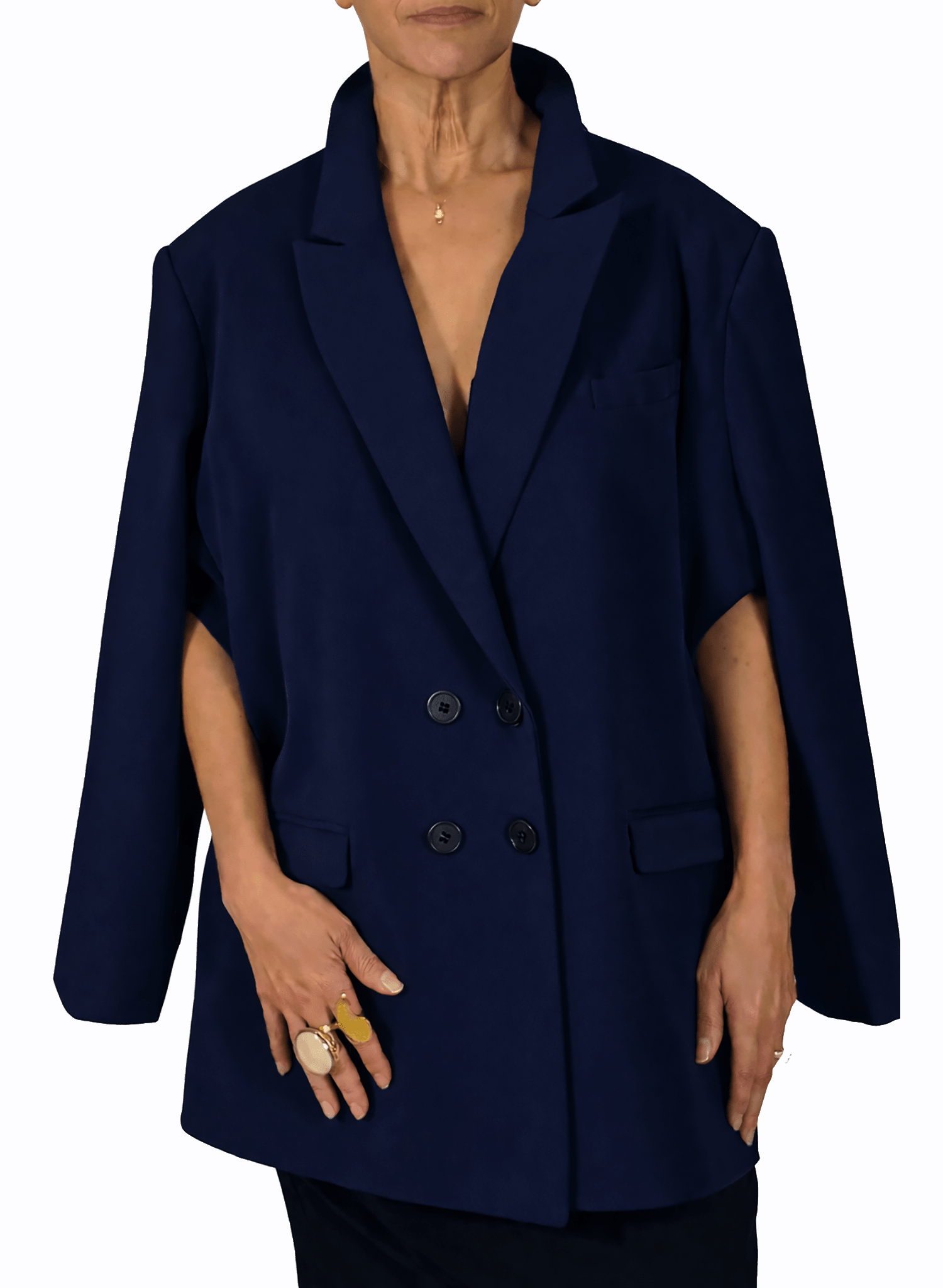 Cape Jacket - Navy - Meg
