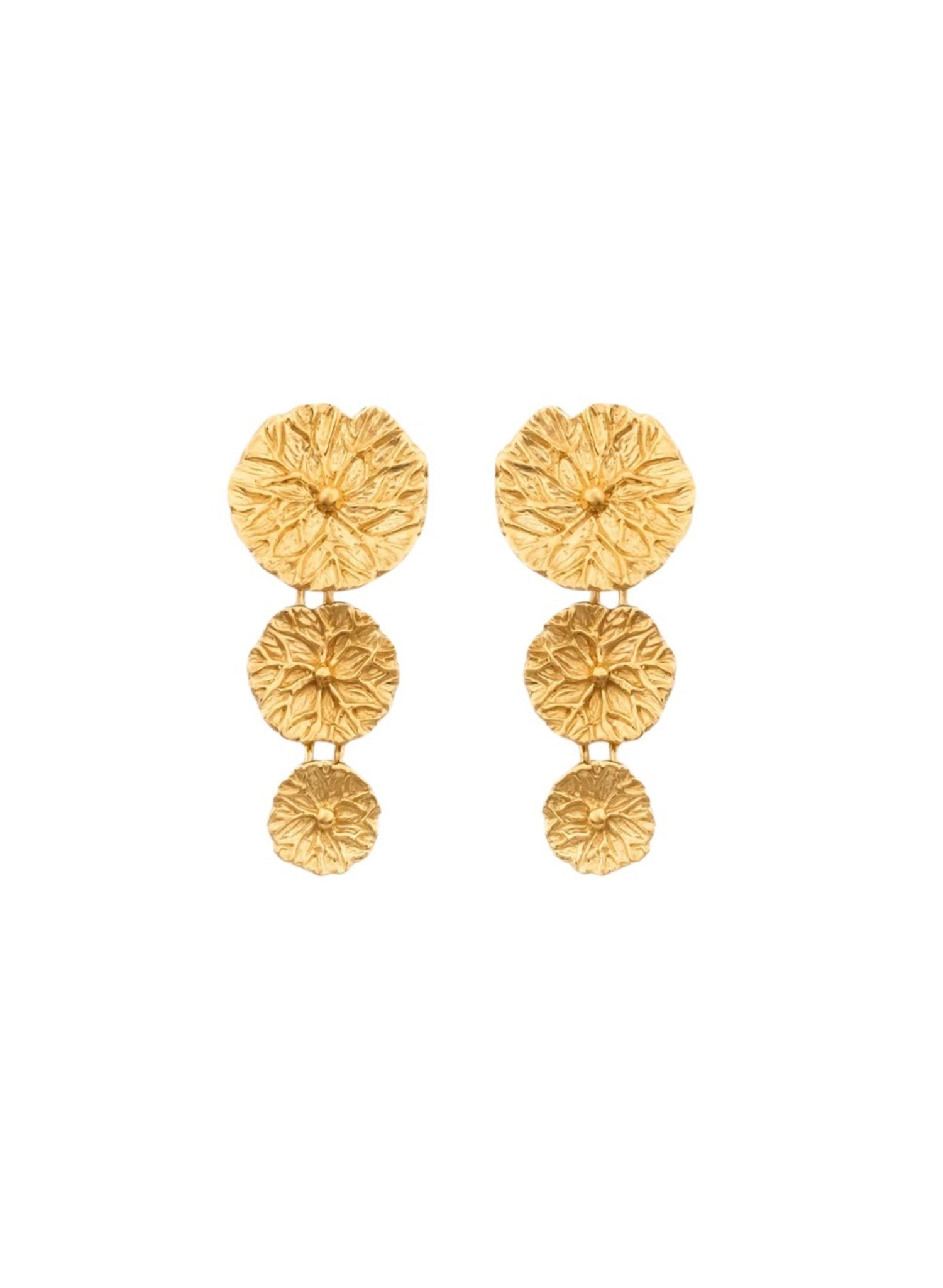 Carina Hardy - LP Triple Drop Earrings - Gold - Meg