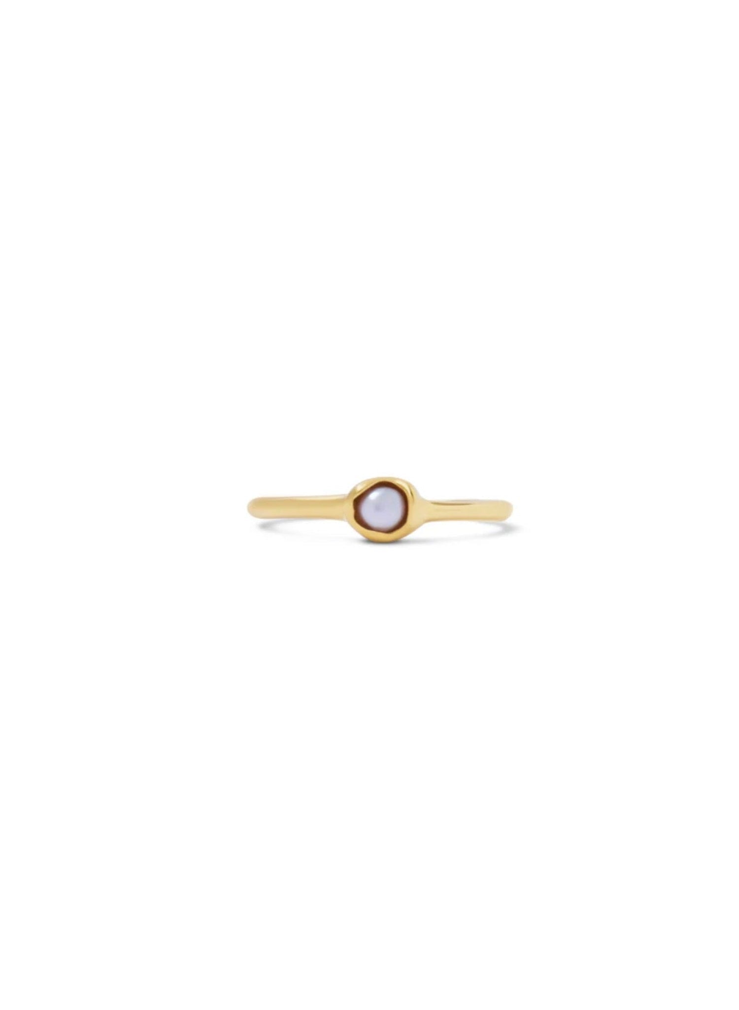 Carina Hardy - Pearl Solo Ring - Gold - Meg