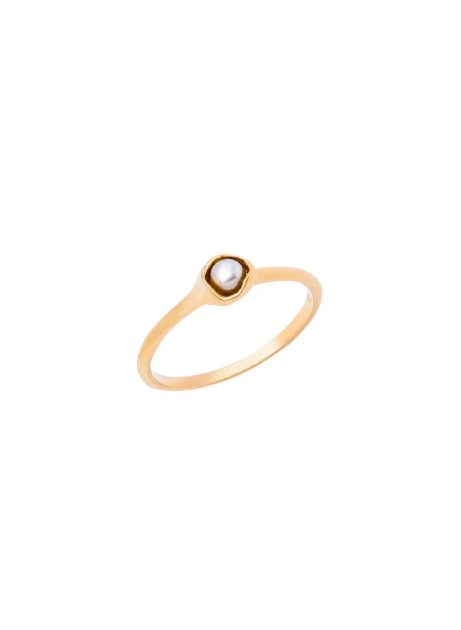 Carina Hardy - Pearl Solo Ring - Gold - Meg
