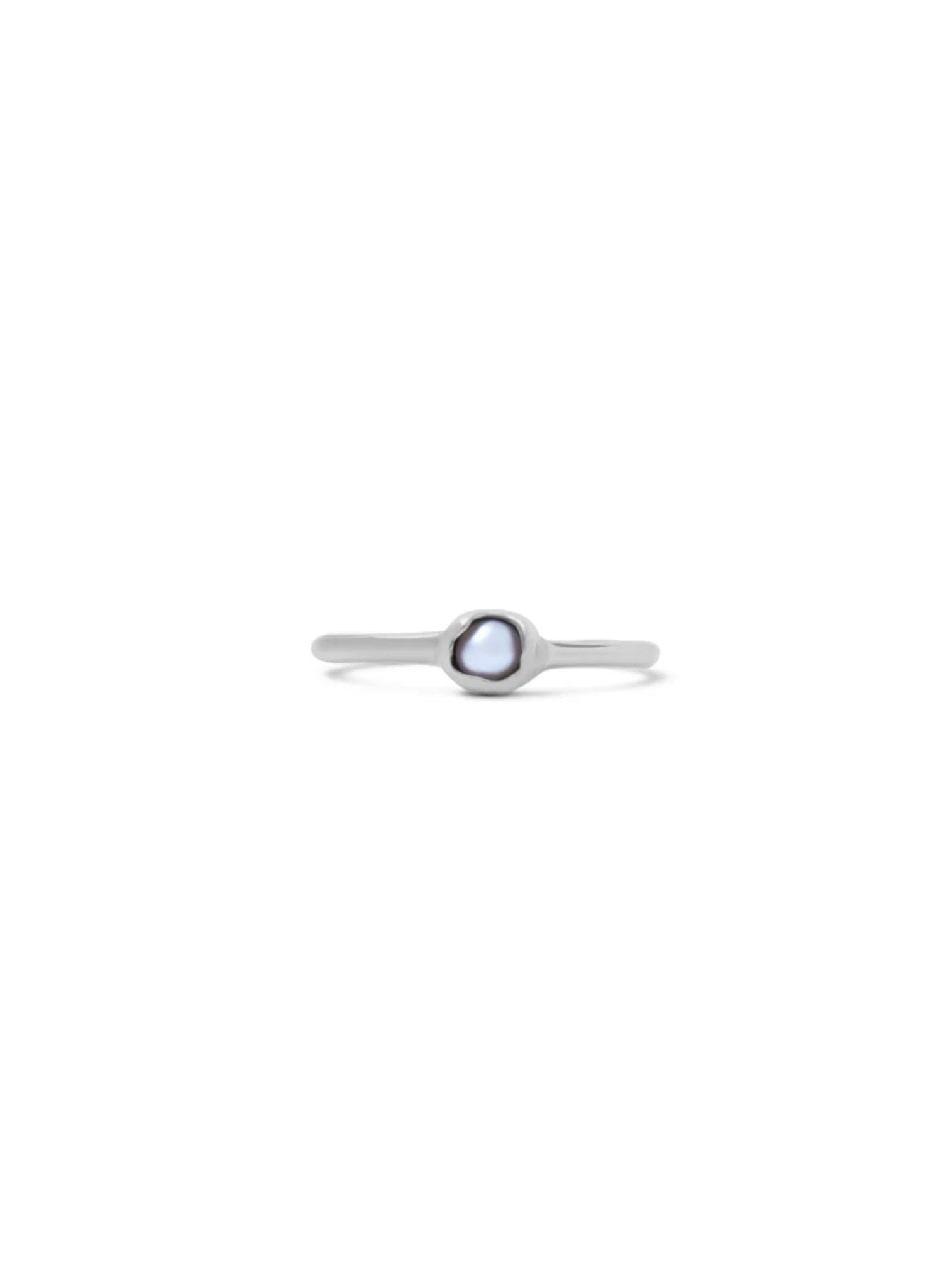 Carina Hardy - Pearl Solo Ring - Silver - Meg