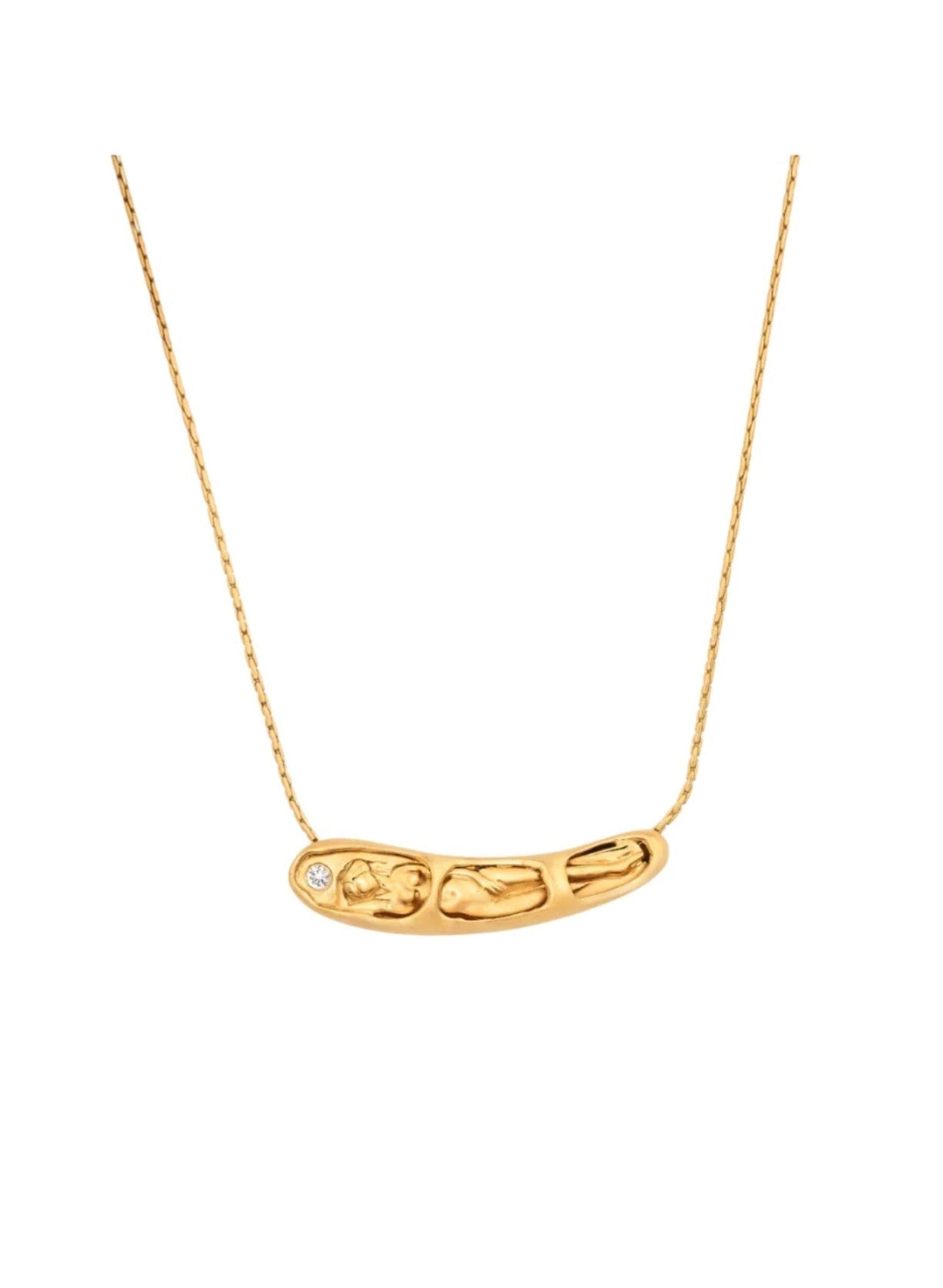 Carina Hardy - Sleeping Venus Slider Necklace - Gold - Meg