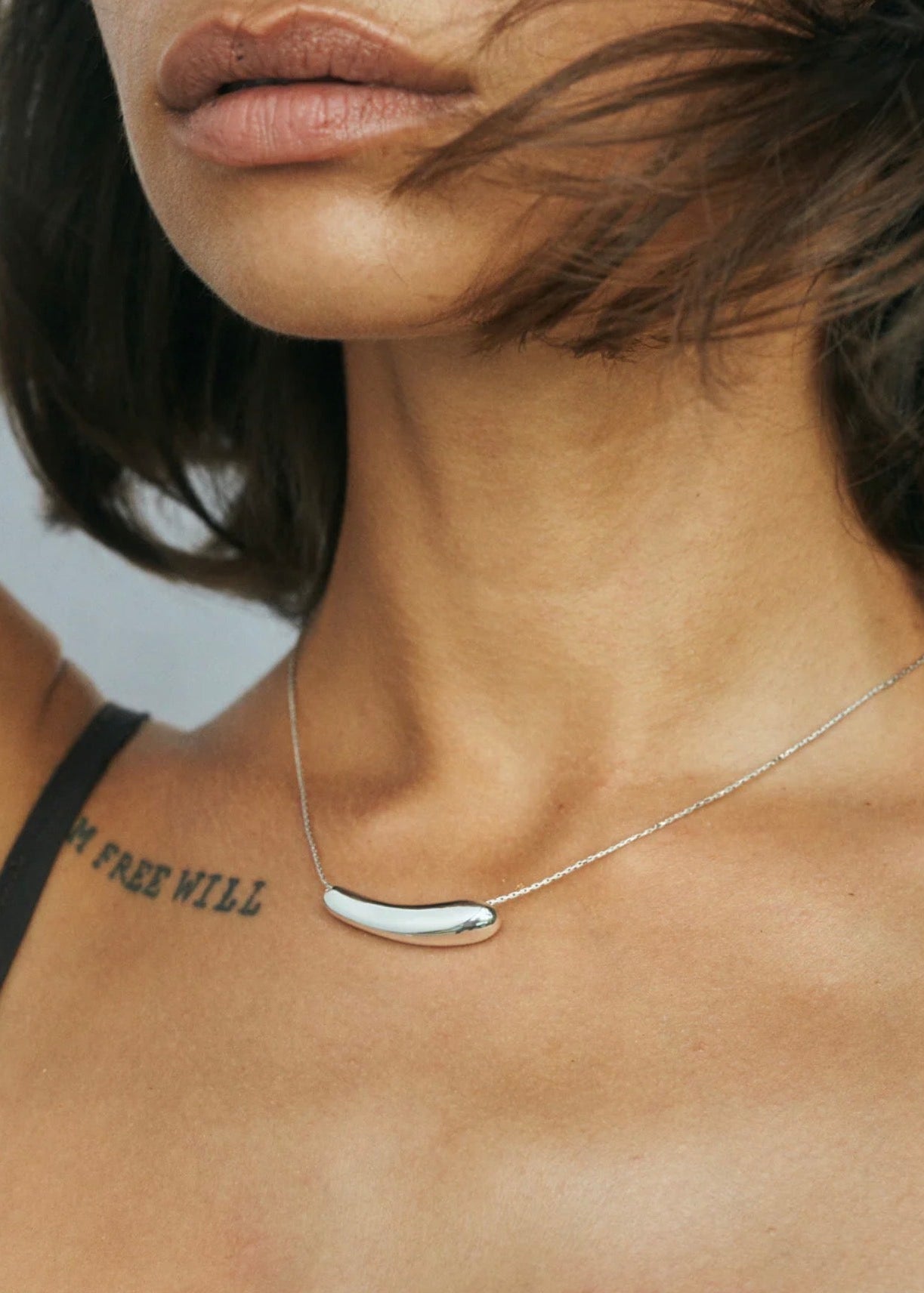 Carina Hardy - Sleeping Venus Slider Necklace - Silver - Meg