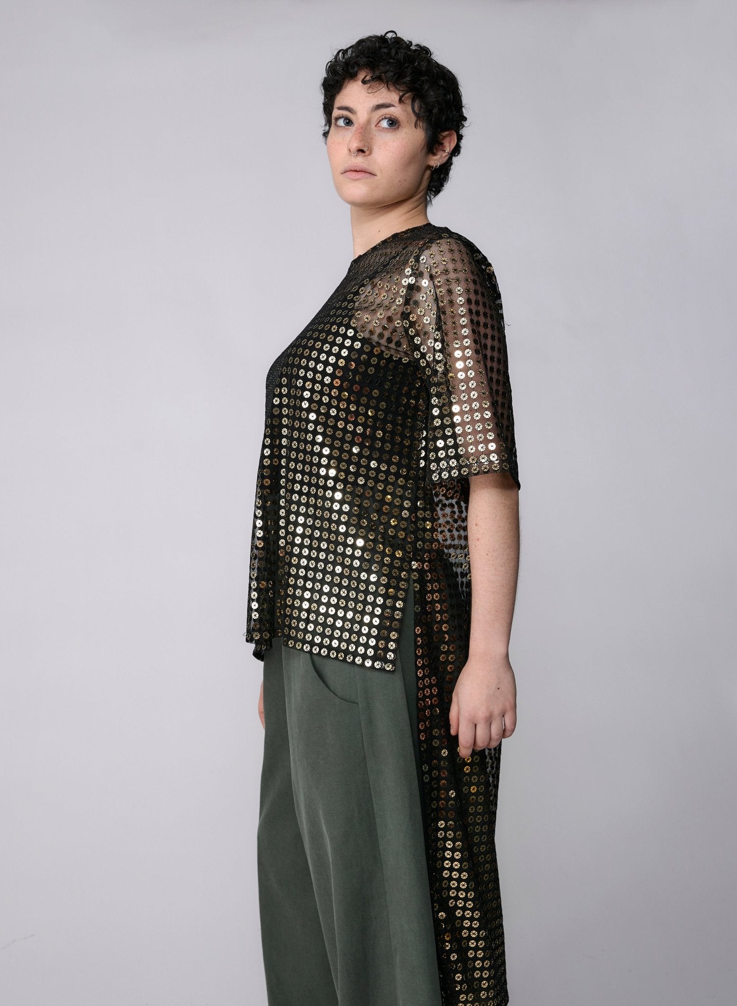 Casablanca Tee - Gold Sequin - Meg