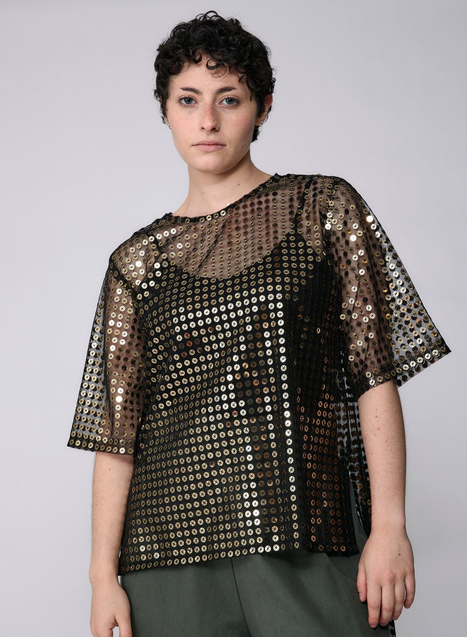 Casablanca Tee - Gold Sequin - Meg