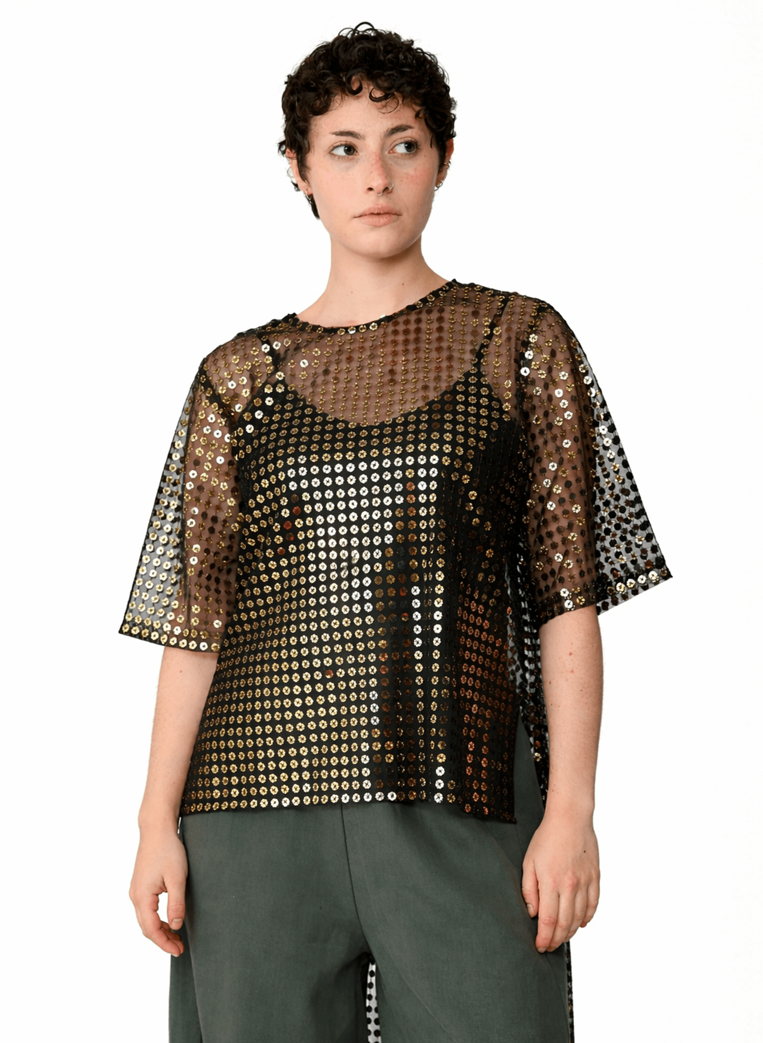 Casablanca Tee - Gold Sequin - Meg