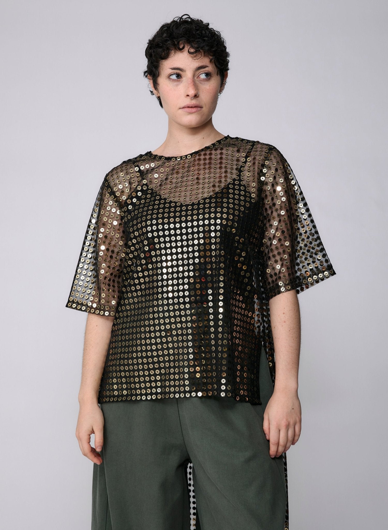 Casablanca Tee - Gold Sequin - Meg