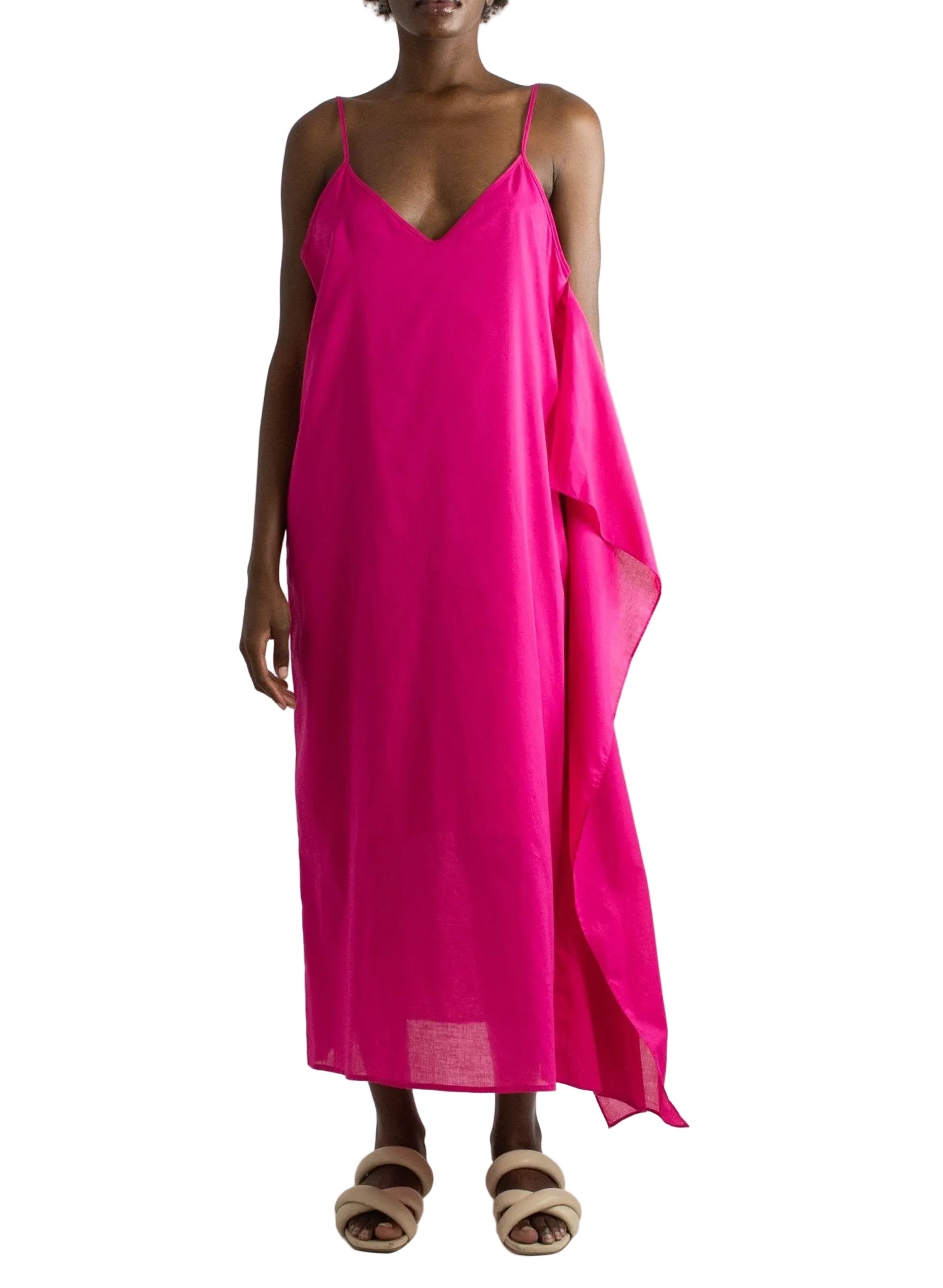 Cascade Dress - Fuchsia - Meg - Made in NYC
