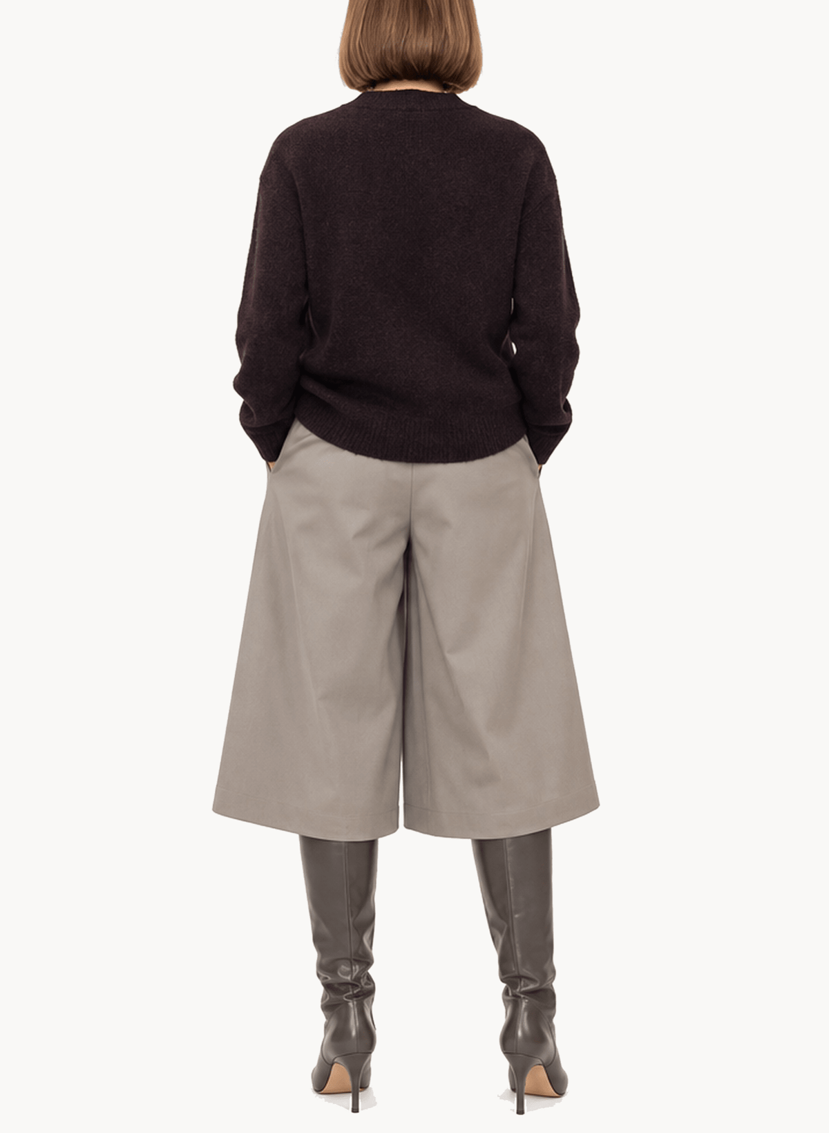 Chunky Crewneck Sweater - Plum - Meg