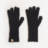 Chunky Knit Fingerhole Gloves - Black - Meg