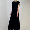 Black knit circle skirt - maxi skirt - Meg