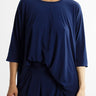 Concave Hem Tee - Navy - Meg