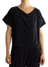 Cowl Neck Tee - Black - Meg