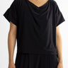 Cowl Neck Tee - Black - Meg