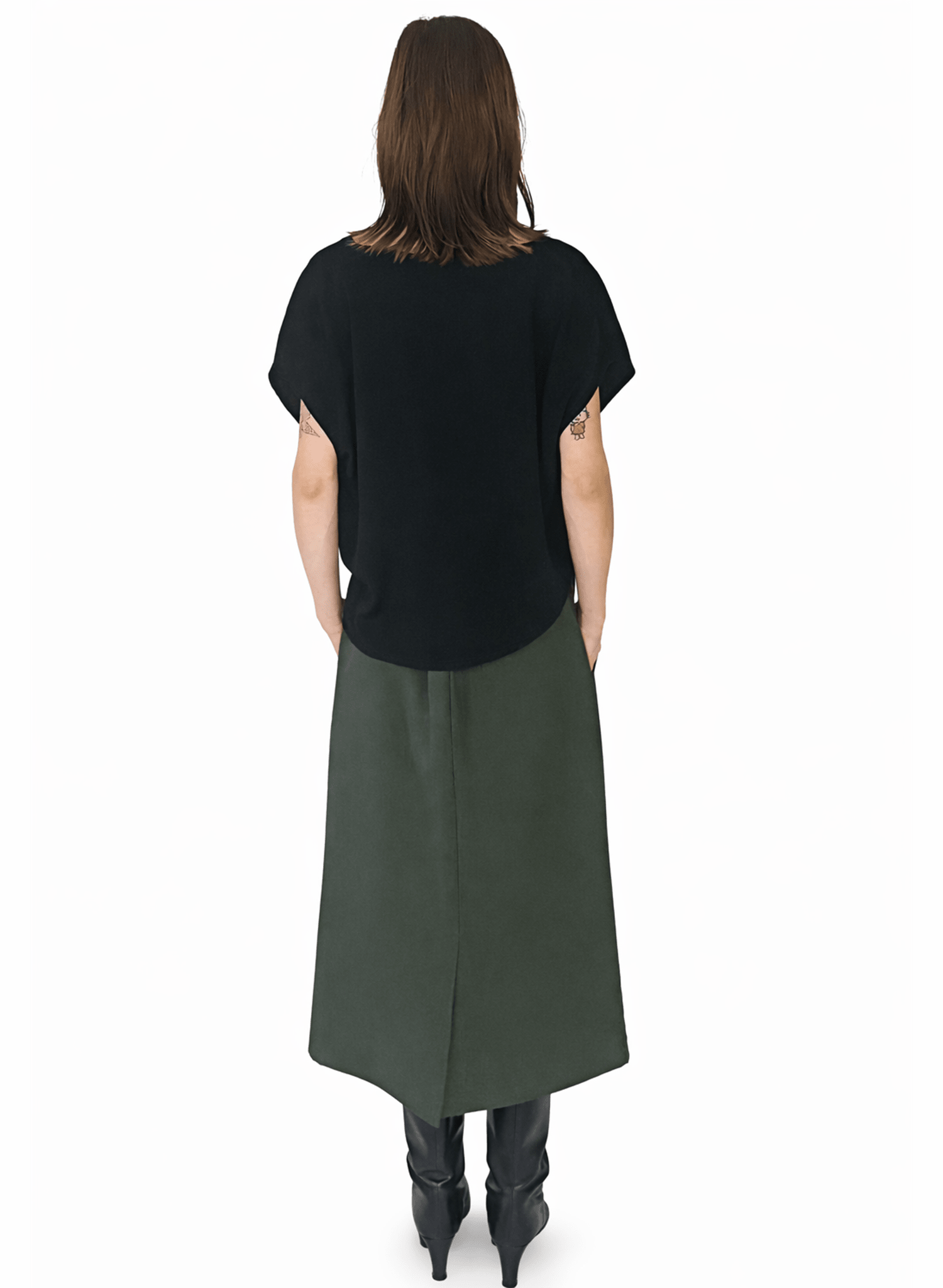 Cowl Top - Black - Meg