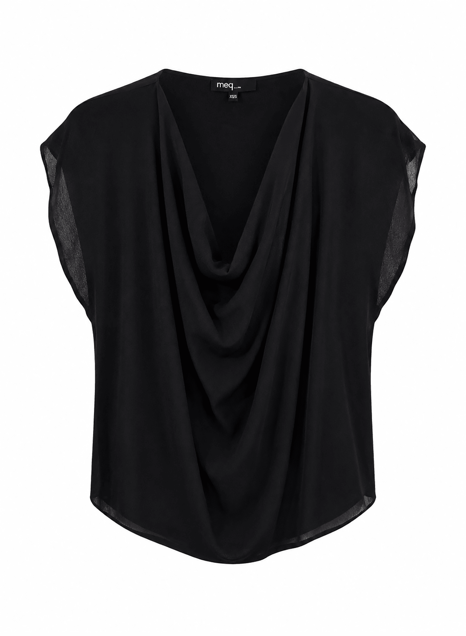 Cowl Top - Black - Meg
