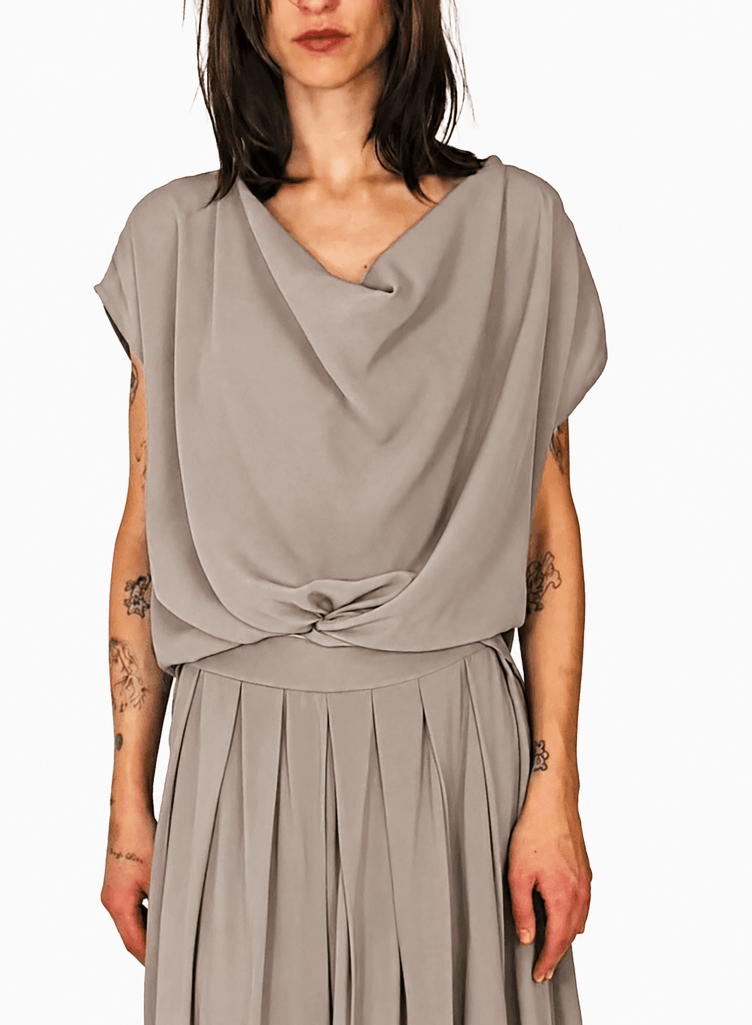 Cowl Top - Cement - Meg