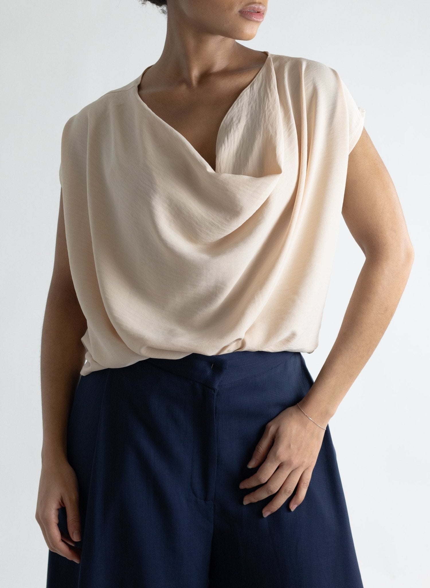 Cowl Top - Oatmeal - Meg