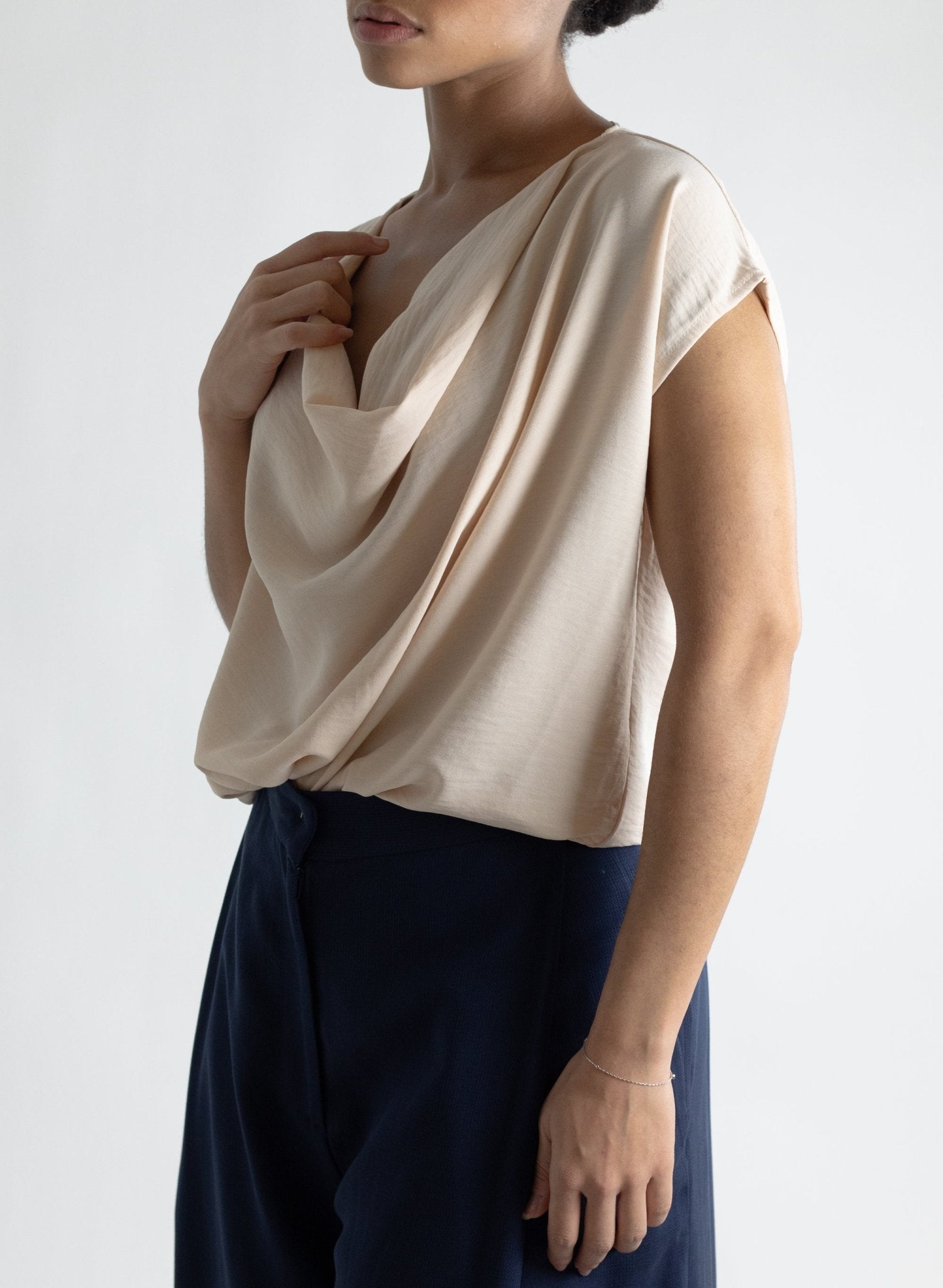 Cowl Top - Oatmeal - Meg