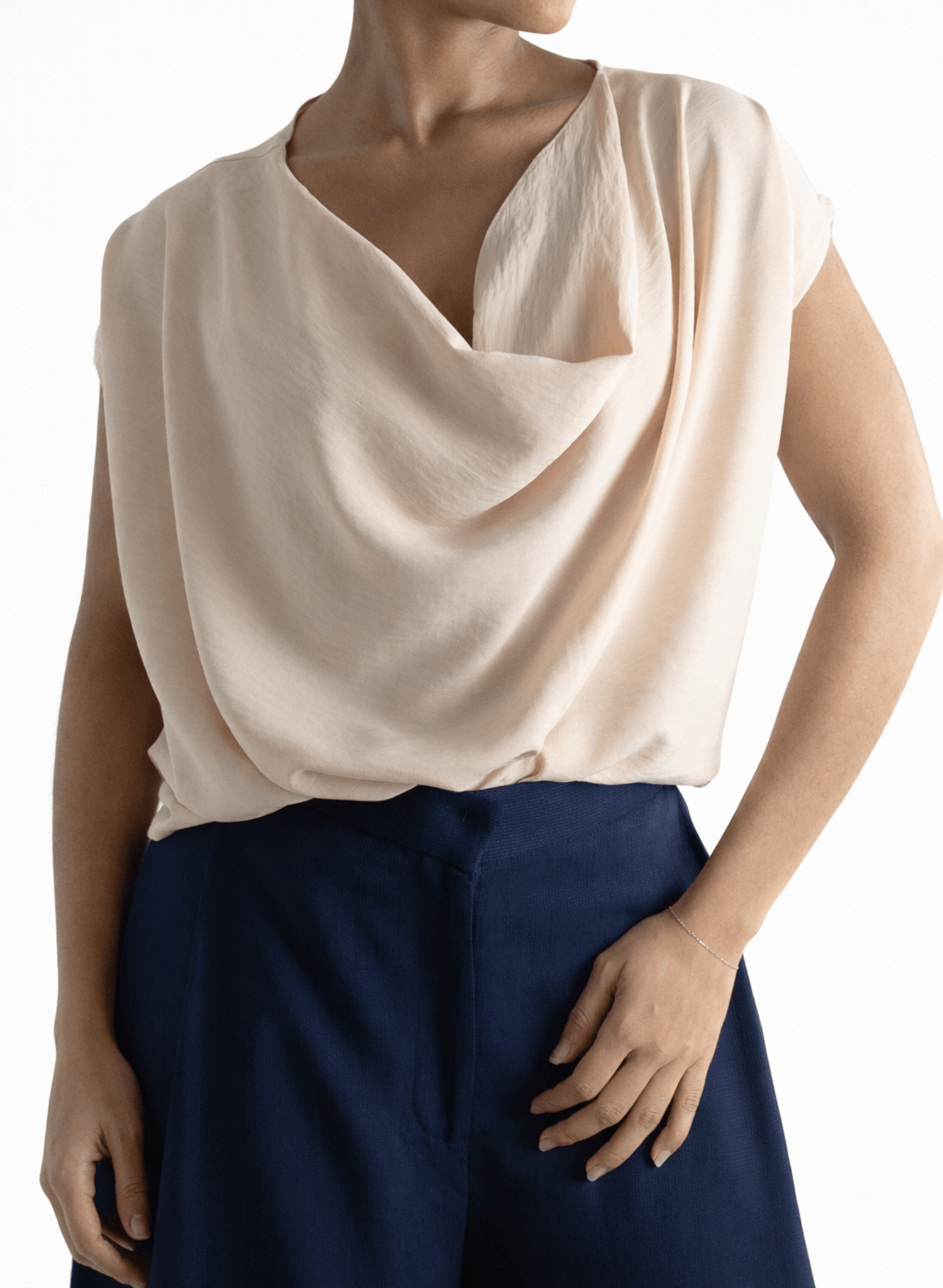 Cowl Top - Oatmeal - Meg