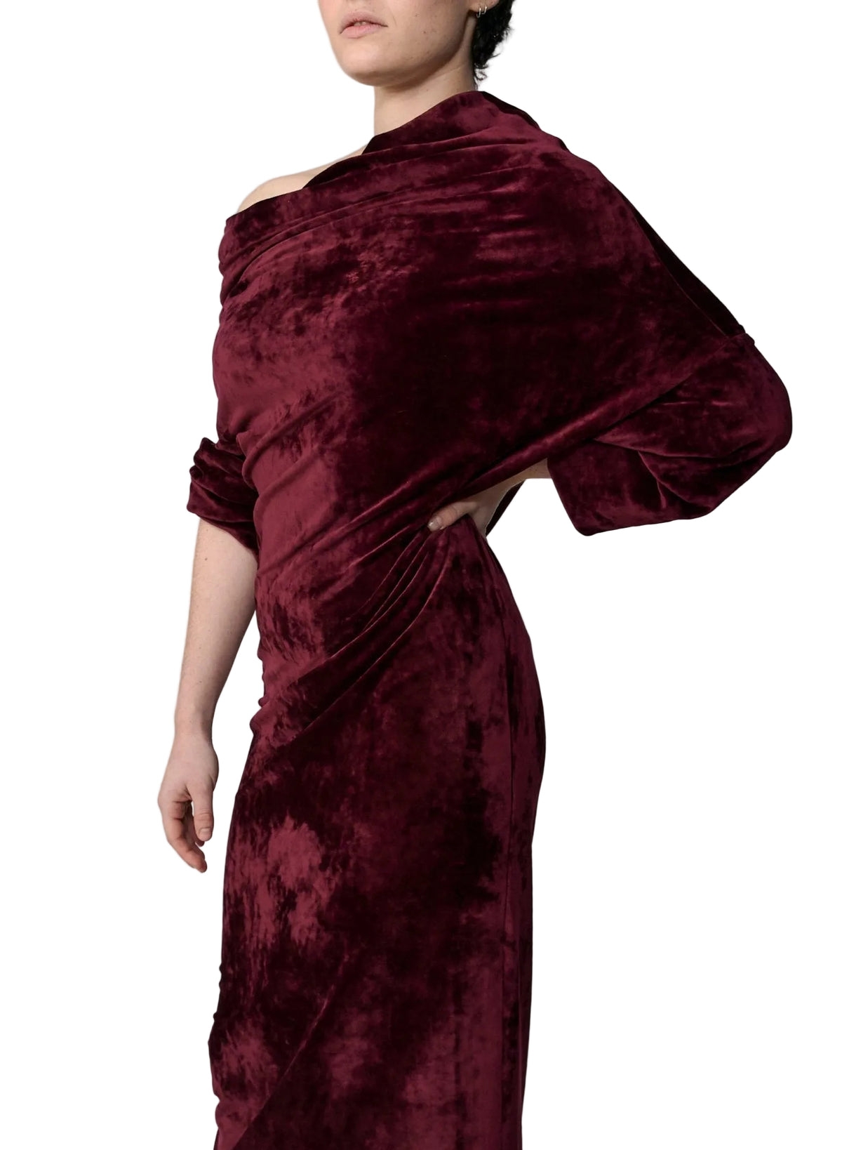Crazy Sweater Dress - Burgundy Velour (Pre - Order) - Meg