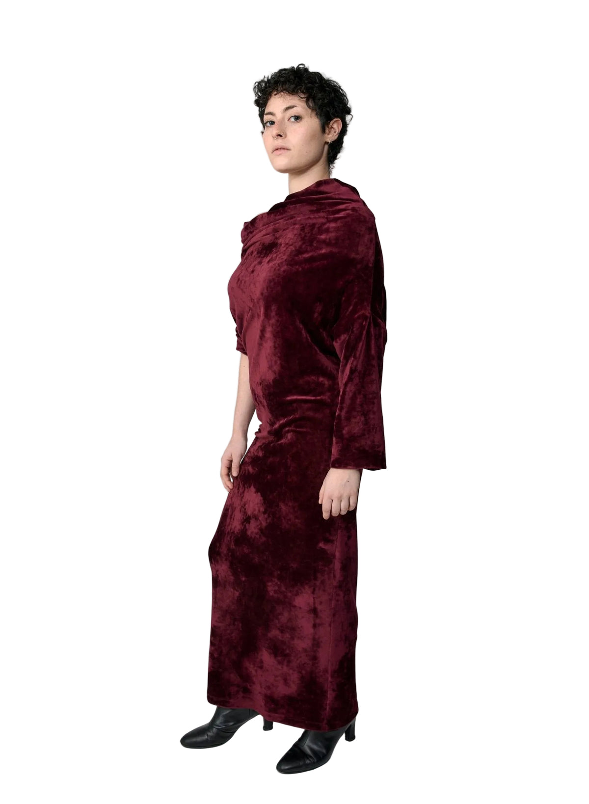 Crazy Sweater Dress - Burgundy Velour (Pre - Order) - Meg