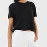 Cropped Square Tee - Black - Meg