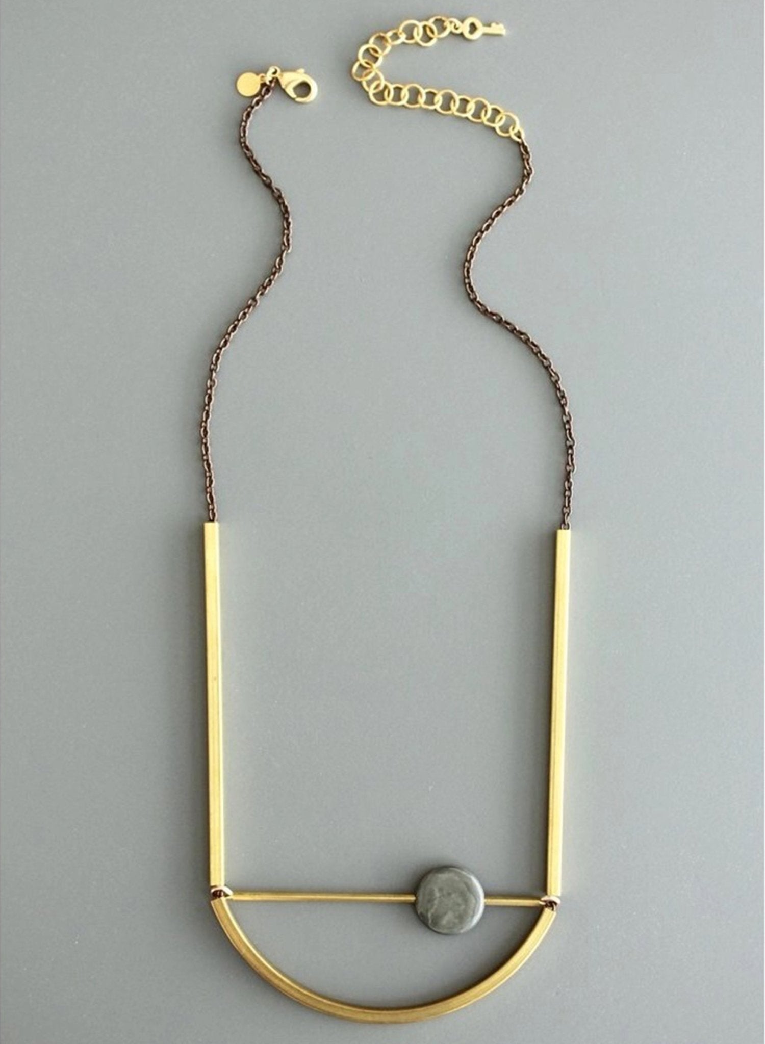 David Aubrey - Athena Necklace - Brass - Meg