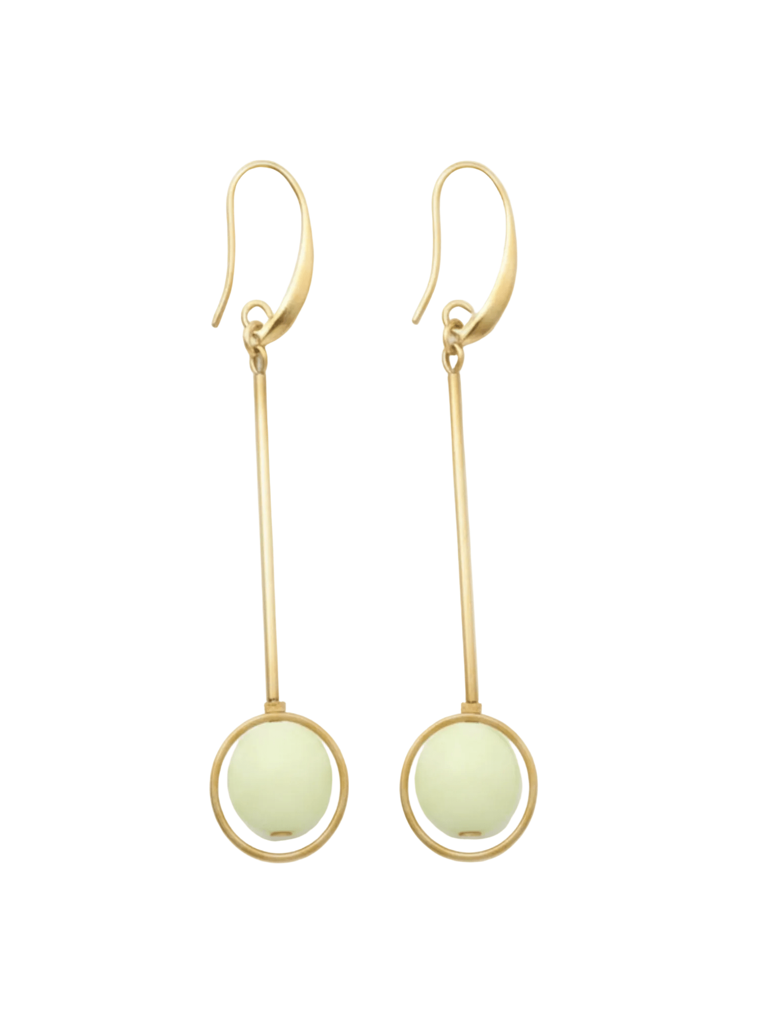 David Aubrey - Celadon Glass Bead Earrings - Meg